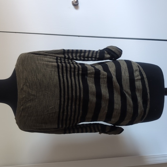 Express Green and Black Striped Sweater - Picture 2 of 6